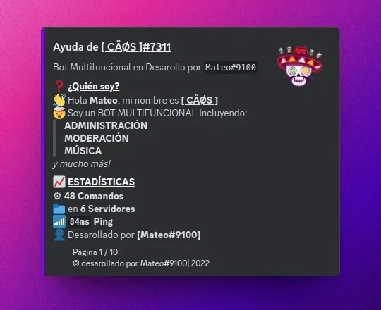 captura de pantalla del proyecto Discord-bot